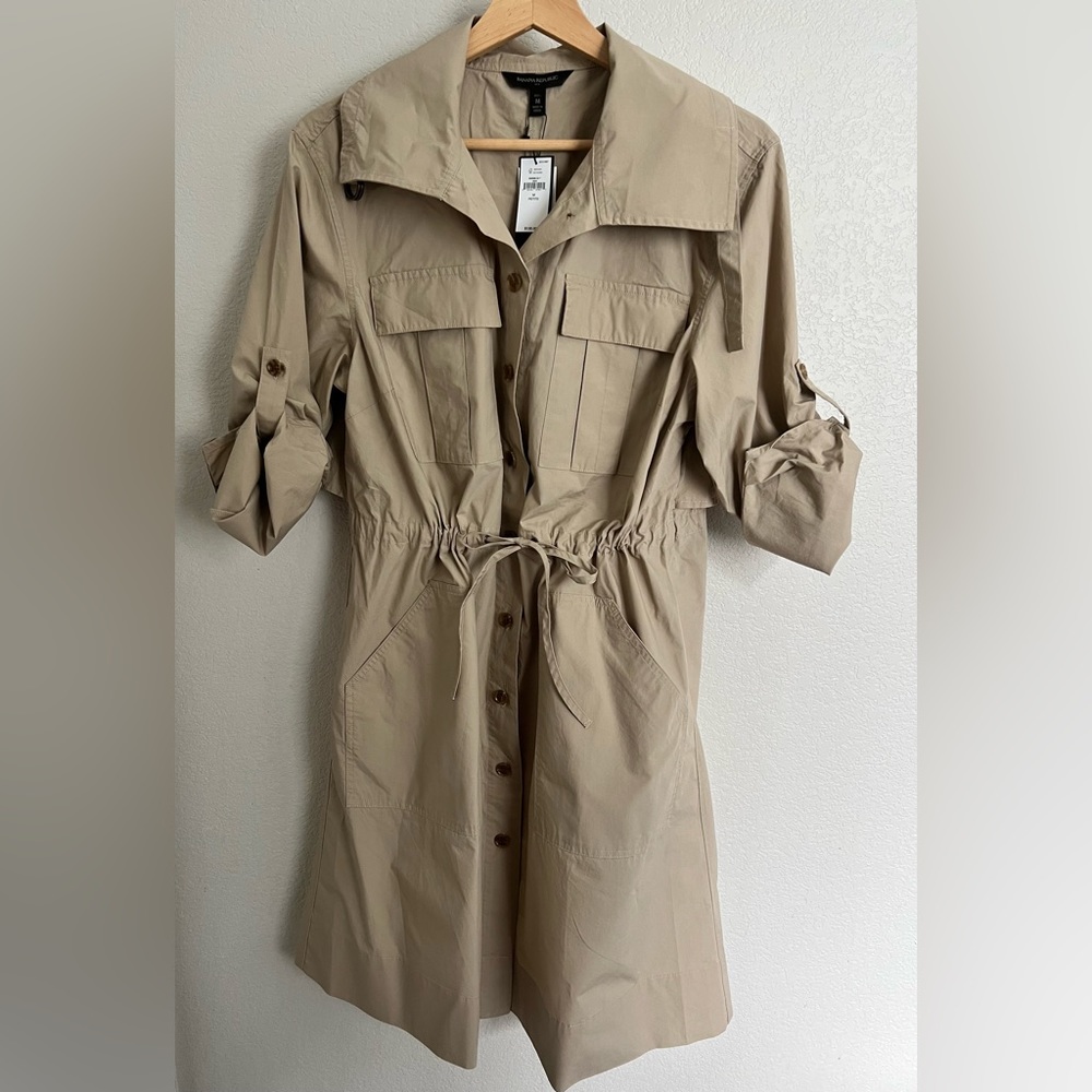 Banana Republic Factory Trench Back Shirtdress Petite